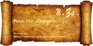 Mauritz Zsanett névjegykártya